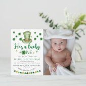 Invitation Sweet Lucky One Photo Anniversaire (Debout devant)