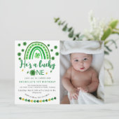 Invitation Sweet Lucky One Photo Anniversaire (Debout devant)