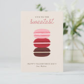 Invitation Sweet Macarons Enfants Salle de classe Valentine (Debout devant)