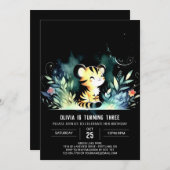 Invitation Sweet Magique Tiger Anniversaire (Devant / Derrière)