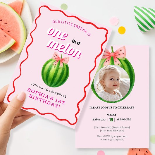 Invitation Sweet Melon First Birthday Party