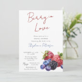 Invitation Sweet Mixed Berries Berry In Love Bridal Shower (Debout devant)