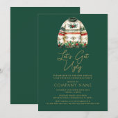 Invitation Sweet moche Green Christmas Corporate Party (Devant / Derrière)