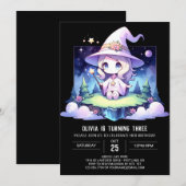 Invitation Sweet Modern Wizard Anniversaire (Devant / Derrière)