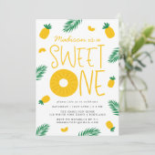 Invitation Sweet One Ananas 1ère fête d'anniversaire (Debout devant)