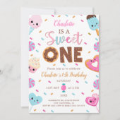 Invitation Sweet One Birthday Donut Candy 1er Birthday (Devant)