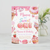 Invitation Sweet One Birthday Girl (Debout devant)