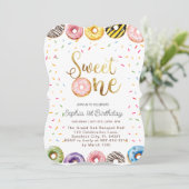 Invitation Sweet One Birthday Invitation, 1er Birthday Girl (Debout devant)