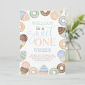 Invitation Sweet One Chocolate Donut Boys 1er anniversaire (Debout devant)