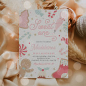 Invitation Sweet One Christmas Cookie 1er Anniversaire