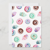 Invitation Sweet One Cute Doughnut Fille 1er anniversaire fêt (Dos)