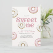 Invitation Sweet One Donut 1er anniversaire (Debout devant)