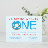 Invitation Sweet One Donut Boy 1er anniversaire (Debout devant)