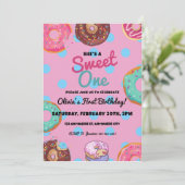 Invitation Sweet One Donut Première fête d'anniversaire (Debout devant)