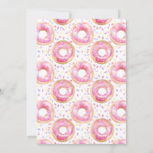 Invitation Sweet One Donut Stripe rose 1er anniversaire (Dos)