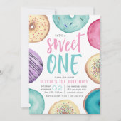 Invitation Sweet One | Fête du premier anniversaire de Donut (Devant)