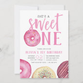Invitation Sweet One | Fête du premier anniversaire de Donut (Devant)