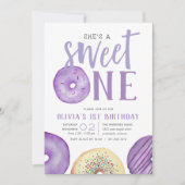 Invitation Sweet One | Fête du premier anniversaire de Donut (Devant)