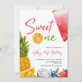 Invitation Sweet One First Birthday Invitation, Fruit Tropica (Devant)