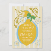 Invitation Sweet One First Birthday Invite Boy Lemon 1st (Devant)