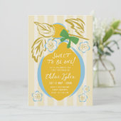 Invitation Sweet One First Birthday Invite Boy Lemon 1st (Debout devant)