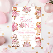 Invitation Sweet One Gingerbread Cookie 1st Birthday Party