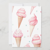 Invitation Sweet One Ice Cream 1er anniversaire (Dos)