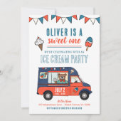 Invitation Sweet One Ice Cream Party 1er anniversaire (Devant)