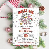 Invitation Sweet One mignonne Super bal fête d'anniversaire
