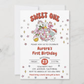 Invitation Sweet One mignonne Super bal fête d'anniversaire (Devant)