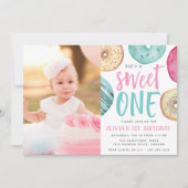 Invitation Sweet One | Photo du premier anniversaire de Donut (Devant)