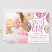 Invitation Sweet One | Photo du premier anniversaire de Donut (Devant)