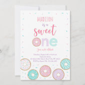Invitation Sweet One Pink Donut Premier anniversaire (Devant)