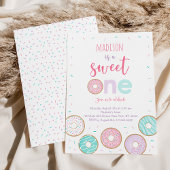 Invitation Sweet One Pink Donut Premier anniversaire