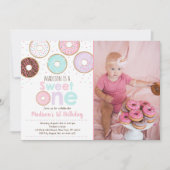 Invitation Sweet One Pink Donut Premier anniversaire (Devant)