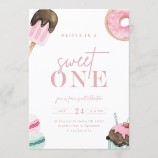Invitation Sweet One Premier anniversaire