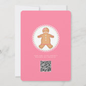 Invitation Sweet One Premier Anniversaire Pain d'épices rose (Dos)