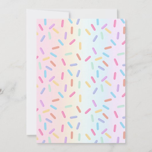 Invitation Sweet ONE Rainbow Donut 1er anniversaire Invitatio (Dos)