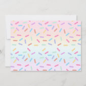 Invitation Sweet ONE Rainbow Donut 1er Anniversaire Photo (Dos)