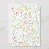 Invitation Sweet One Sprinkles fête d'anniversaire (Dos)