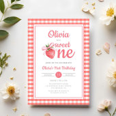 Invitation Sweet One Strawberry 1st Birthday