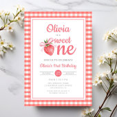 Invitation Sweet One Strawberry 1st Birthday