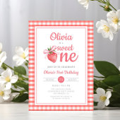 Invitation Sweet One Strawberry 1st Birthday