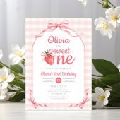Invitation Sweet One Strawberry Girl 1er anniversaire
