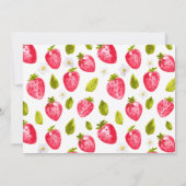 Invitation Sweet ONE Strawberry Photo Premier anniversaire (Dos)