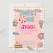 Invitation Sweet One, Sweet Treats 1st birthday (Devant)