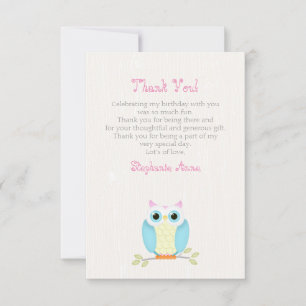 Invitation Sweet Owl Anniversaire