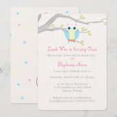 Invitation Sweet Owl Anniversaire (Devant / Derrière)