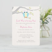 Invitation Sweet Owl Anniversaire (Debout devant)