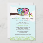 Invitation Sweet Owls Genre Reveal Party (Devant)
